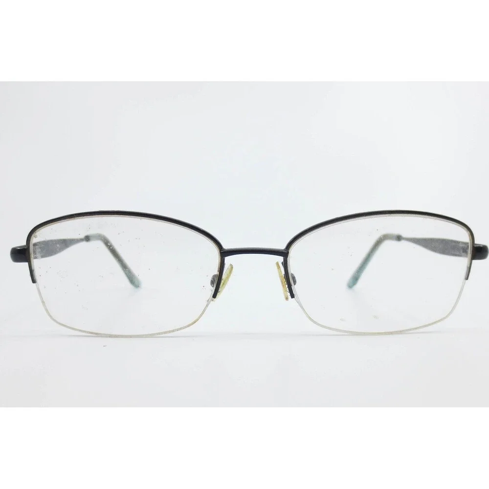 Dana Buchman Caira BK Eyeglasses Black Semi Rimless Rectangular Frames 52-17-135